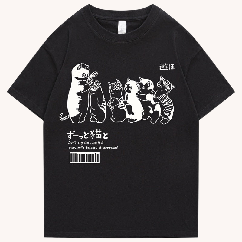 UG Japanese Cat Graphic T-Shirt