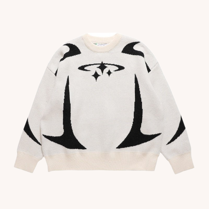 UG Y2K Star Graphic Sweater
