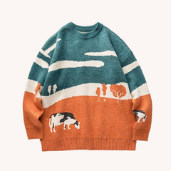 UG  Cow Graphic Sweater